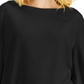INC International Concepts Women's Earth Drop Shoulder Sweatshirt Black Size X-Large