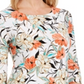 JM Collection Women's Floral Print Top White Size Petite M