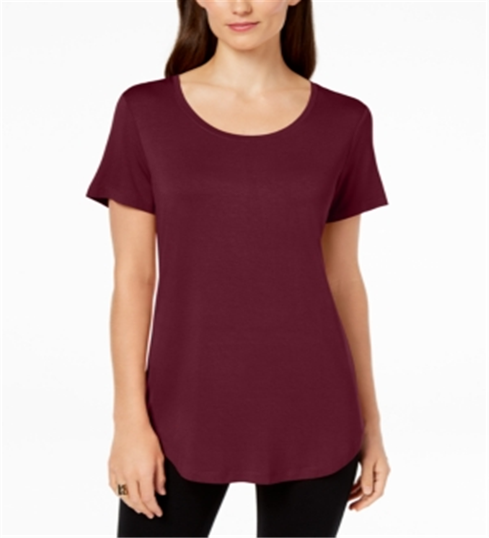 JM Collection Women's Scoop Neck Top Red Size X-Small