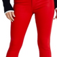 Guess Women's Coated Skinny Jeans Red Size 29