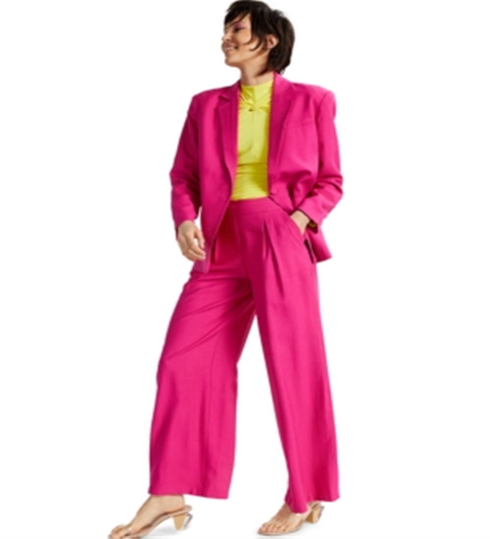 INC International Concepts Women's  Oversized Blazer Oversized Blazer Jazzy Pink Size M