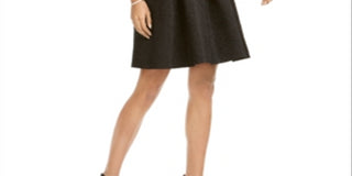 Pappagallo Women's Embroidered a Line Dress Black Size 4