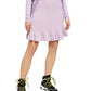 Free People Women's Ribbed Ruffled Trim Skirt Purple Size Medium