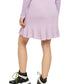 Free People Women's Ribbed Ruffled Trim Skirt Purple Size Medium