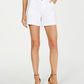 INC International Concepts Women's Buckle Regular High Rise Shorts Chino White Size 16