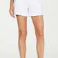 INC International Concepts Women's Buckle Regular High Rise Shorts Chino White Size 16