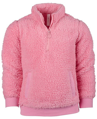 Ideology Big Girls Fuzzy 1/4-Zip Jacket  Pink ize -S 7/8