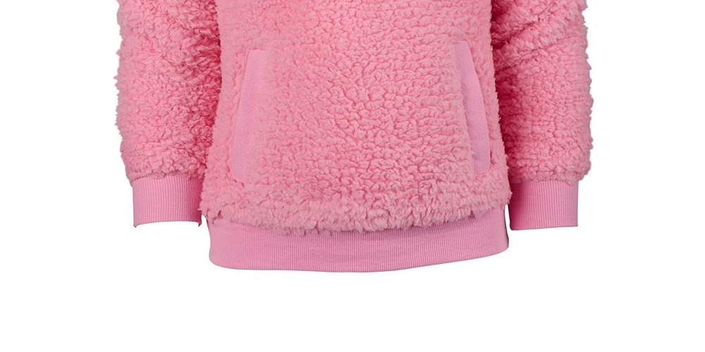 Ideology Big Girls Fuzzy 1/4-Zip Jacket  Pink ize -S 7/8