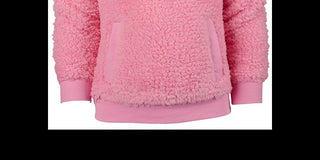 Ideology Big Girls Fuzzy 1/4-Zip Jacket  Pink ize -S 7/8