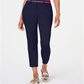 Tommy Hilfiger Women's Casual Sky Captain Stripe Trim Straight Leg Pants Navy Size 6