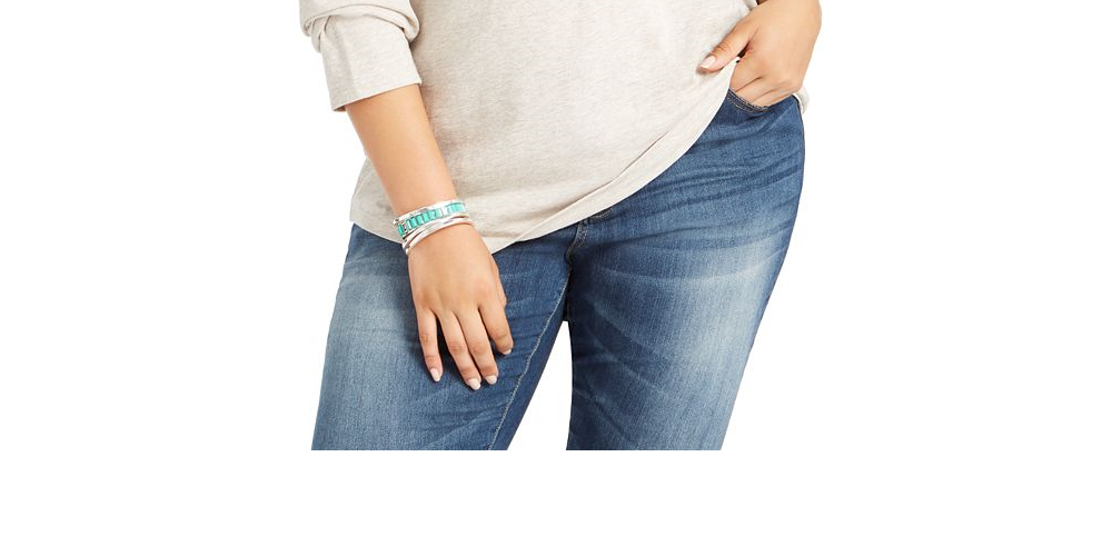 Style & Co Women's Plus V Neck Top Tan Size 1X