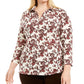 Charter Club Women's Plus Polo Style Shirt White Size -3XL