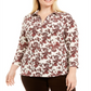 Charter Club Women's Plus Polo Style Shirt White Size -3XL