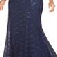 R & M Richards Women's Plus Capelet Gown Black Size 2