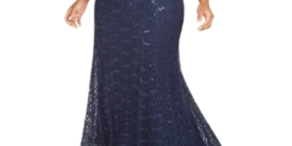 R & M Richards Women's Plus Capelet Gown Black Size 2