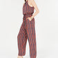 Be Bop Women's Sleeveless Halter Jumpsuit Red Size Small