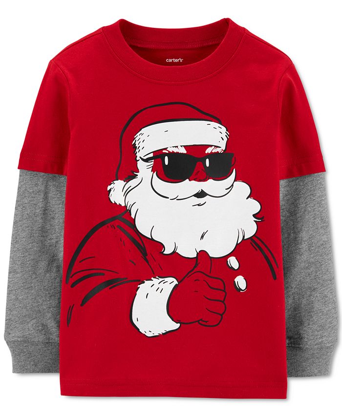 Carter's Boy's Cool Santa Slider T-Shirt Red Size 4T