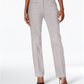 JM Collection Women's Tummy Control Curvy Fit Pants Gray Size 4 Petite