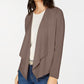 INC Womens Knit Open Front Cardigan Sweater Brown Size XL