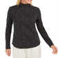 Charter Club Women's Pima Cotton Mock Neck Top Black Size X-Small