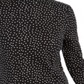 Charter Club Women's Pima Cotton Mock Neck Top Black Size X-Small