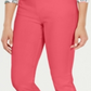 Charter Club Women's Cambridge Skinny Pull-on Tummy-Control Pants Pink Size 14