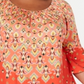 Style & Co Women's Plus Sedona Oasis Printed Ruffled Blouse Orange Size 0X