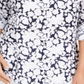 Charter Club Women's Floral Print Button Front Linen Blend Shirt Blue Size Petite XL