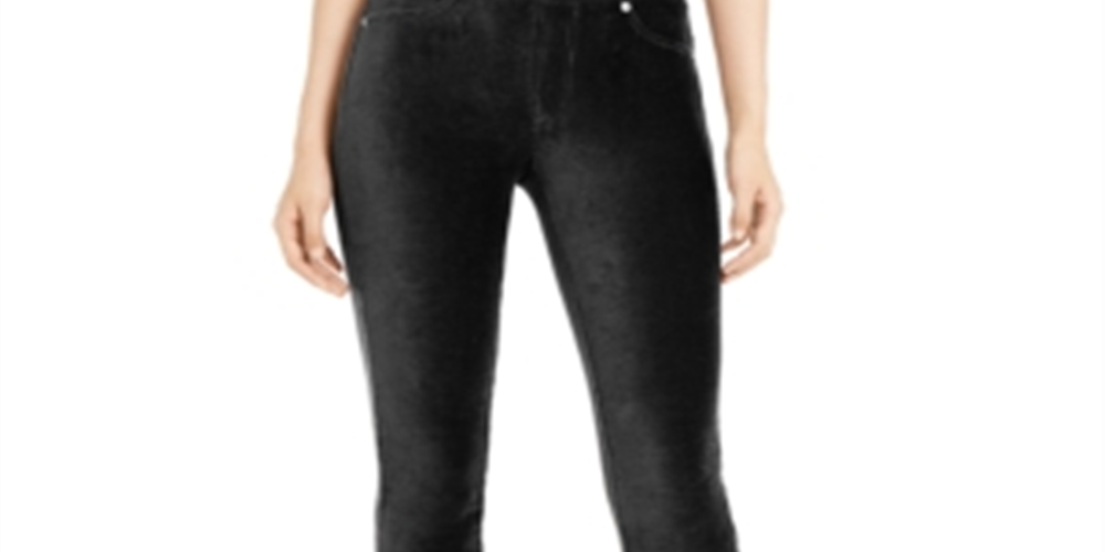 Michael Kors Women's Corduroy Pull on Leggings Black Size Small