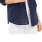 Charter Club Women's Linen Shirt Blue Size X-Large