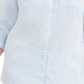 Charter Club Women's Linen Shirt Blue Size X-Large