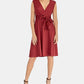 Rachel Roy Women's Sleeveless V Neck Knee Length Fit Flare Dress Red Size 8