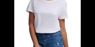 Calvin Klein Women's Jeans Short Sleeve T-Shirt Bodysuit White S