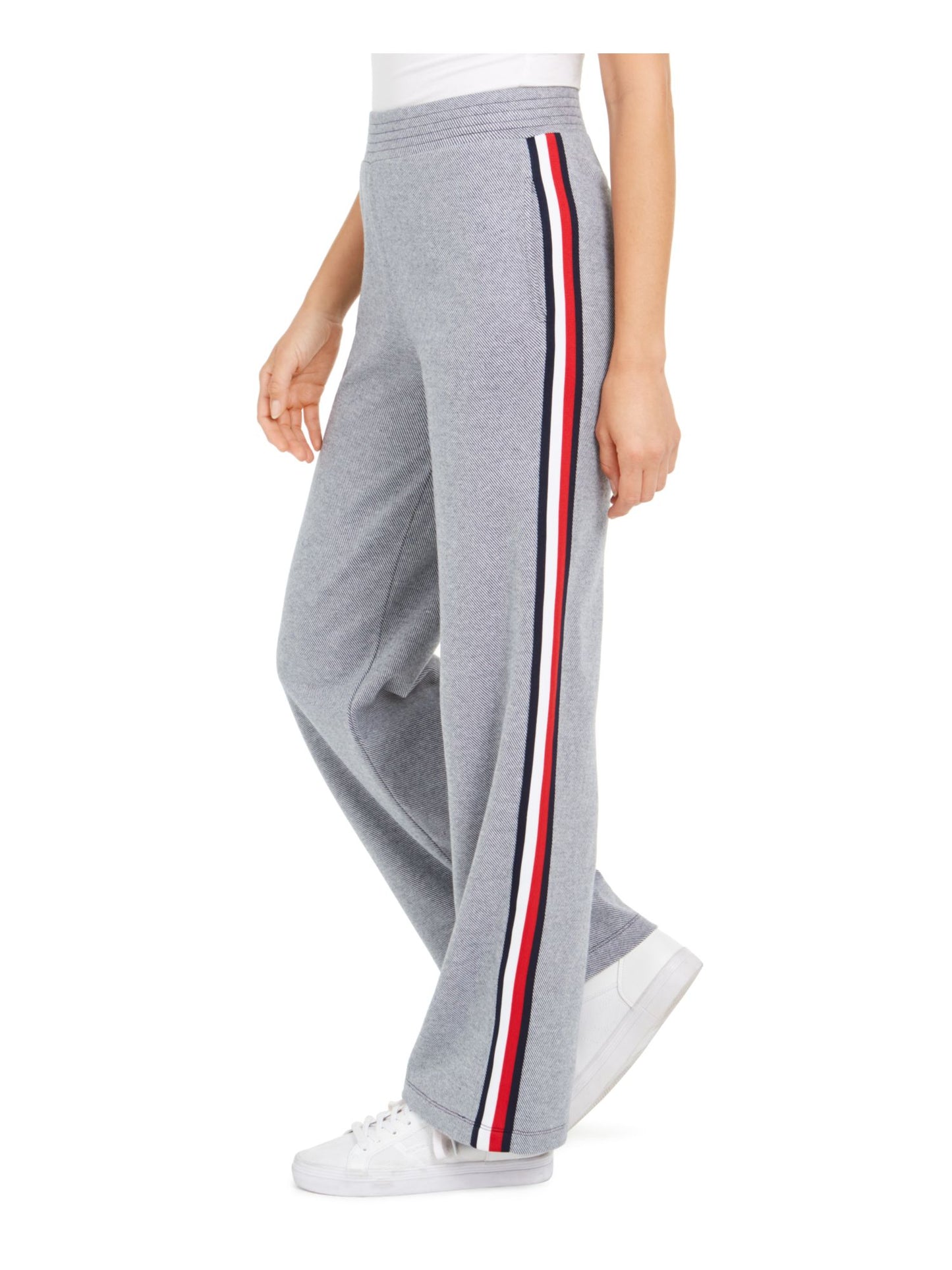 Tommy Hilfiger Women's Striped Pants Grey Size X-Large