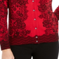 Karen Scott Women's Lace Trails Cardigan Red Size Petite
