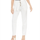 INC International Concepts Women's Paperbag Tapered Ankle Pants White Size 12