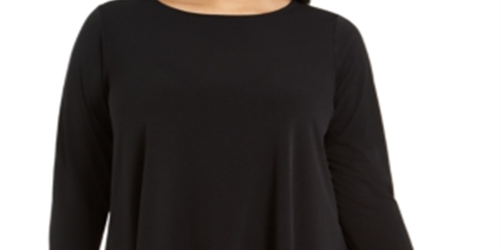 Alfani Women's Plus Handkerchief Hem Top Blue Size 4X