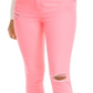 Tinseltown Junior's Neon Wash Skinny Jeans Pink Size 1