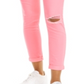 Tinseltown Junior's Neon Wash Skinny Jeans Pink Size 1