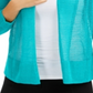 Alfani Women's Mixed Stitch Open Front Linen Blend Cardigan Green Size Small