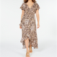American Rag Junior's Printed Faux Wrap Maxi Dress Brown Size 2XL