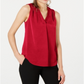 Alfani Women's Satin V Neck Tank Top Red Size X-Small