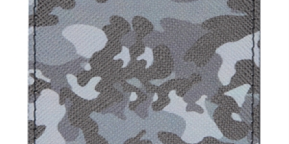 Bespoke Men's Adhesive One Card Case Camo Leather Mini Wallet Black One Size