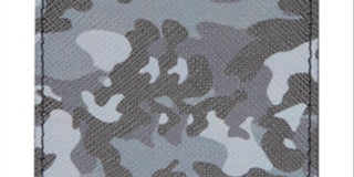 Bespoke Men's Adhesive One Card Case Camo Leather Mini Wallet Black One Size