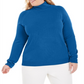 Karen Scott Women's Plus Size Turtleneck Luxsoft S Deep Pacific Size  0X