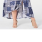 NY Collection Women's Plus Petite Asymmetric Maxi Dress Blue Size 3X
