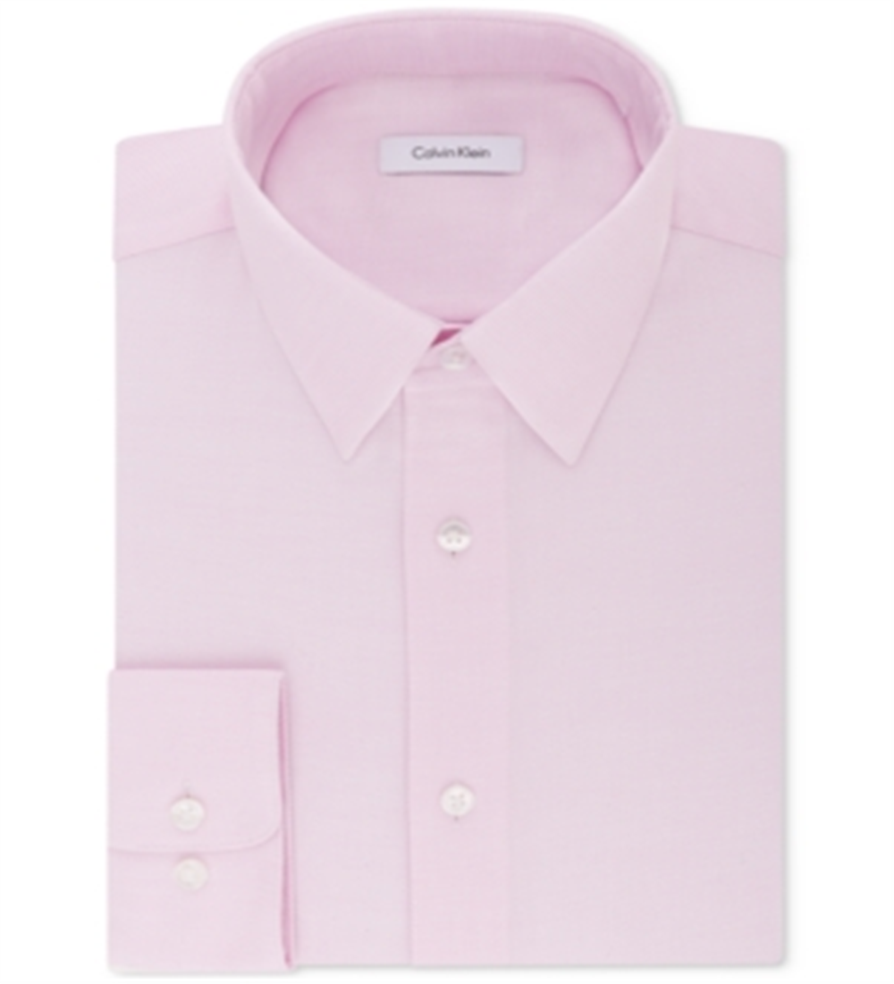 Calvin Klein Men's Steel Classic Non Iron Stretch Performance Dress Shirt Blue size XL