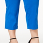 Alfani Women's Plus High Rise Pull on Capri Pants Blue Size 14W