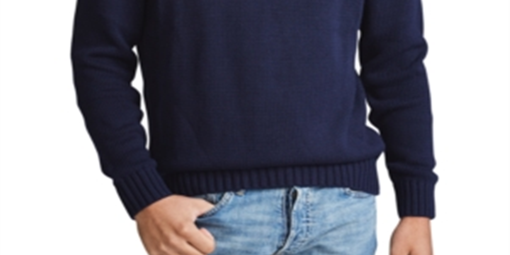 Ralph Lauren Men's Long Sleeve Crew Neck Sweater Blue Size Small