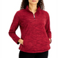 Karen Scott Women's Half Zip Pullover Red Size Medium